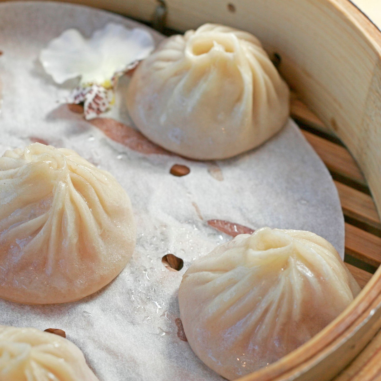 Dumplings in a steamer